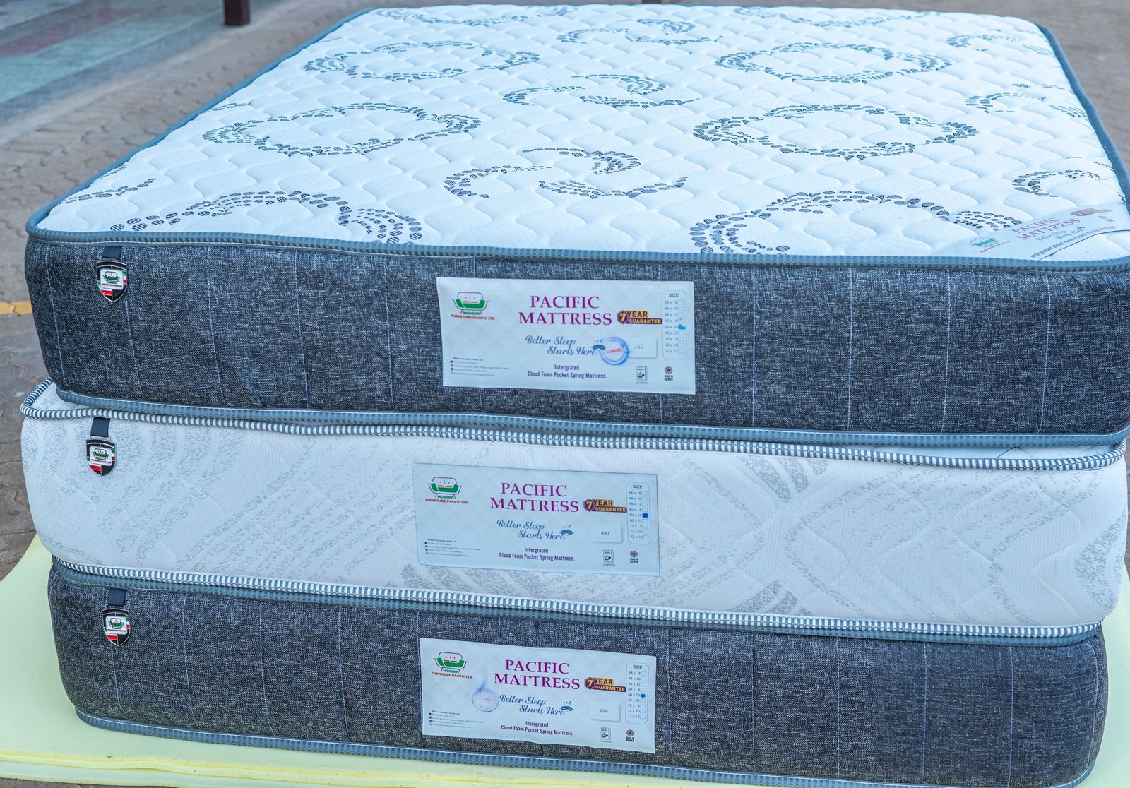 6x6 PACIFIC POCKER SPRING MATTRESS